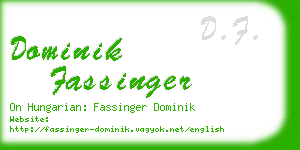 dominik fassinger business card